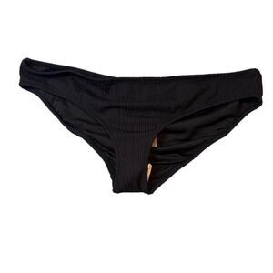 NWT J.Crew XXL Black Textured Hipster Bikini Bottom Full Coverage Swim